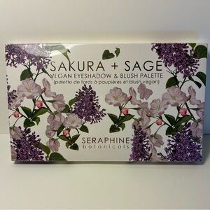 Seraphine Botanicals Sakura + Sage Vegan Eyeshadow & Blush Palette $42 MSRP BNIB